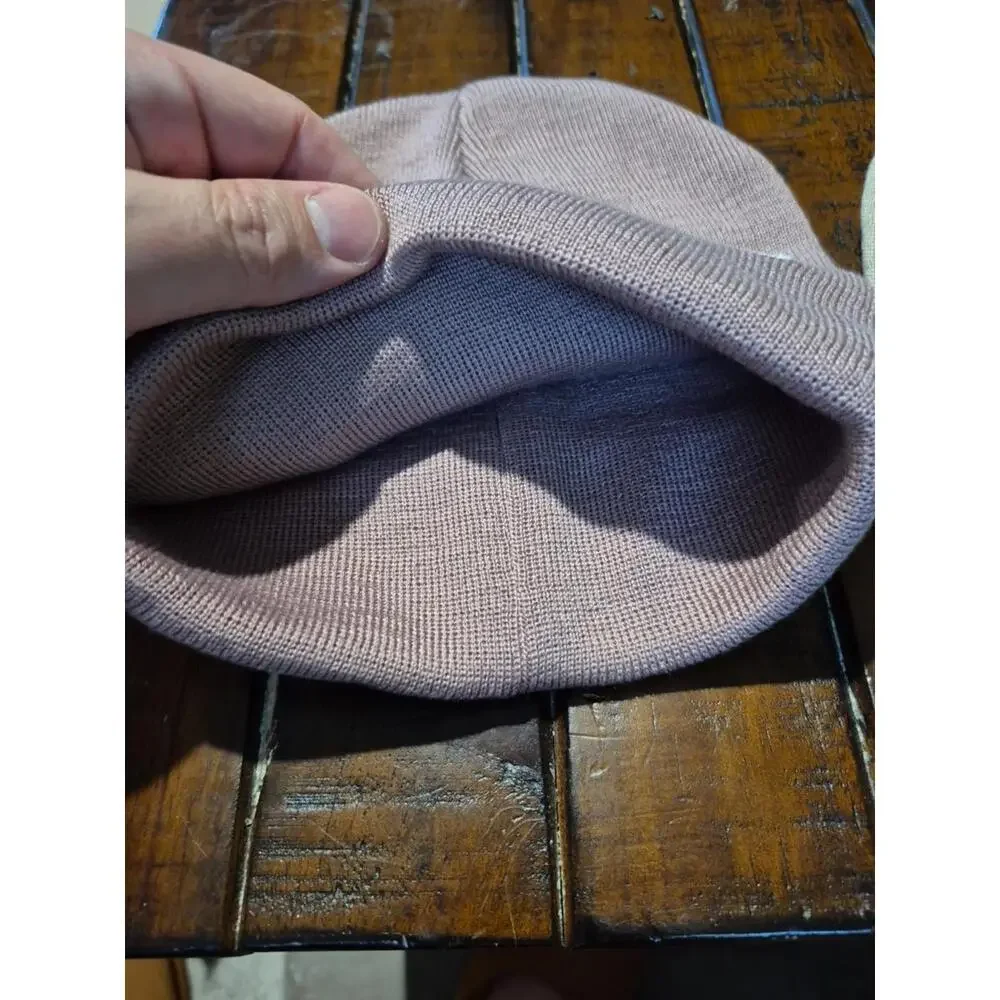 Adidas Men’s 2 Pack Grove Knit Cuff Beanies Wonder Beige / Violet NEW - Picture 3 of 8